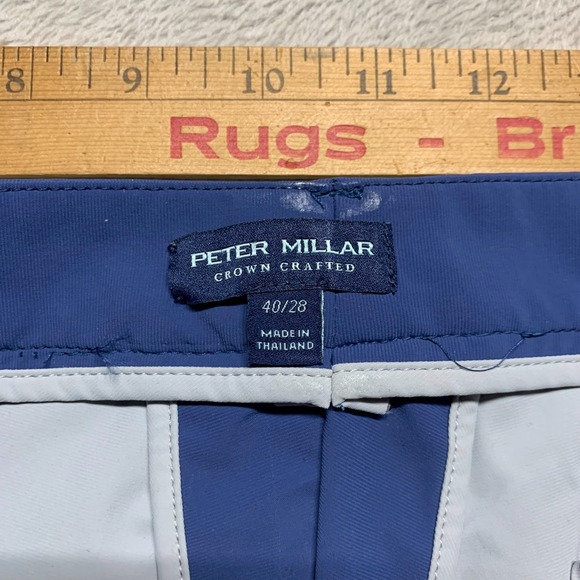 Peter Millar Crown Crafted Performance Golf Pants Men's Blue 40x28 Stretch Fit - Picture 3 of 7